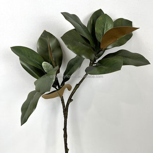 Ramo di <span class=keywords><strong>Foglie</strong></span> di Magnolia Artificiale L680, Verde Autunnale con Tocco Realistico, per Matrimoni, Ringraziamento e Decorazioni Domestiche - Product Image 2