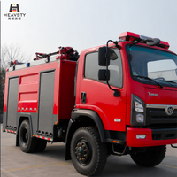 Camion de lutte contre l'incendie et de sauvetage d'urgence HEAVSTY 12 tonnes de poids total, norme nationale VI, 5000L, diesel, neuf, à mousse et eau, pour Hubei Sanhuan