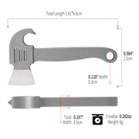 TGZUO Exquisite Titanium Crowbar, outil multi-usage portable EDC pour l'extérieur, pour ouvrir les colis