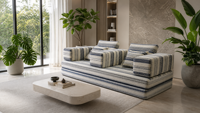 Biaoguan Arabisches Majlis Modernes Echtleder-Sofa-Set, Faltbar in Box, Modulares Sofa für den Heimgebrauch mit 3 Jahren Garantie
