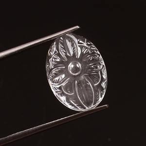 ทำด้วยมือเป็นจำนวนมากคริสตัลใสควอตซ์ธรรมชาติทรงรีตัดอัญมณีสำหรับเครื่องประดับที่มีเทคนิคพิเศษในการเปลี่ยนสี - Product Image 3