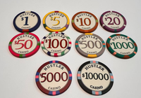 Jetons de poker professionnels RTS personnalisés, imprimés, 39 mm, 10 g, en céramique, pour Texas Hold'em, avec jetons de points, jetons de poker de qualité