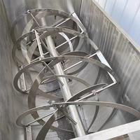 Mélangeur à ruban industriel en acier inoxydable, unité horizontale mobile pour poudres chimiques et granulés alimentaires