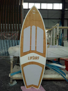 Planche Wakesurf en bambou de 5.6 pouces avec poignées pour enfants et hommes Ocean Waters Adventures accessoirisé avec <span class=keywords><strong>aileron</strong></span> - Product Image 2