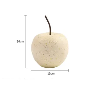 Polyresin Apple pear statue Resin fruits figurine Modern home decoration