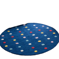 Turkish Wool Moroccan Wool Machine Made Thickened Medium Pile Modern Simple Solid Color Carpets Rug for Living Room Bedroom