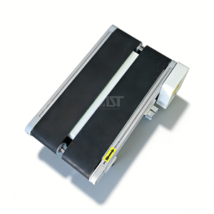 Convoyeur à courroie à double voie <span class=keywords><strong>AST</strong></span> de haute précision à vitesse réglable, avec courroie en PU/caoutchouc et cadre en aluminium, pour laboratoire - Product Image 2