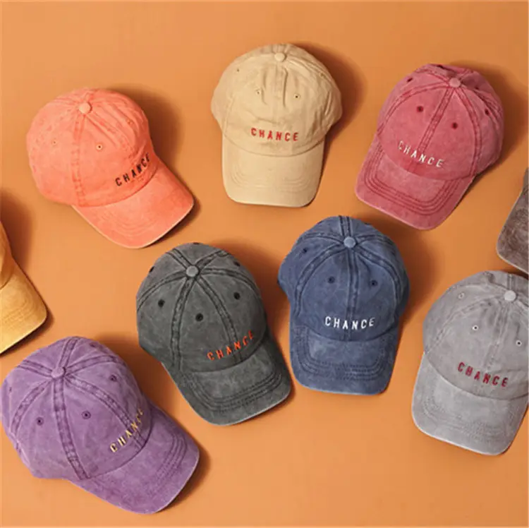 Embroidery Hat Caps Logo Dad Hat Popular Unstructured Baseball Cap Low Moq Cheap Custom Embroidery 6-panel Hat Spring Summer Autumn Winter Plain