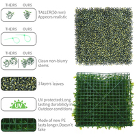 Panneau mural en plastique artificiel résistant aux UV, imitation haie de buis, pour jardin extérieur, balcon, clôture de protection de l'intimité, décoration
