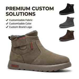 [Logotipo Personalizado] <span class=keywords><strong>Botas</strong></span> de Nieve para <span class=keywords><strong>Hombre</strong></span>, Nuevas <span class=keywords><strong>Botas</strong></span> de Invierno, Botines de Moda con Elástico a Rayas, Servicio de Marca OEM/ODM de Fábrica - Product Image 1