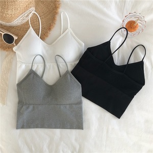 Sujetador <span class=keywords><strong>bandeau</strong></span> top de mujer sexy sujetador de tiras <span class=keywords><strong>con</strong></span> almohadilla - Product Image 1