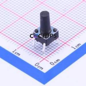 K2-1102DP-N4SW-04 Tactile Switch Through hole-4P,6x6mm Switch Single Pole Single Throw Round Button 2.5N Through Hole - Product Image 1