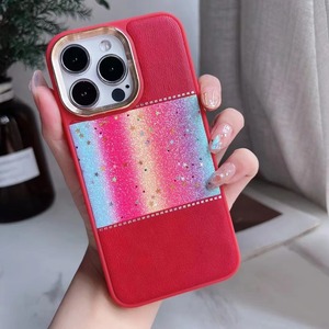 Protezione elettrolitica originale Glitter in pelle di lusso custodia per telefono cellulare Cover accessori per <span class=keywords><strong>Ihpone</strong></span> 12 13 14 15 16 Pro Max - Product Image 1