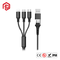 Connecteur de câble de données USB en cuivre durable de type DIN 10A, interface de charge stable, indice de protection IP67 pour remplacement de port de smartphone