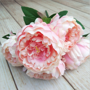 Ramo de peonías <span class=keywords><strong>para</strong></span> decoración del hogar, <span class=keywords><strong>flores</strong></span> <span class=keywords><strong>artificiales</strong></span> de plástico <span class=keywords><strong>para</strong></span> plantas <span class=keywords><strong>artificiales</strong></span> de <span class=keywords><strong>cementerio</strong></span>, venta al por mayor - Product Image 5