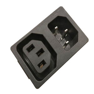 HM HM-AC-104 <span class=keywords><strong>Prise</strong></span> et fiche industrielles C13 C14 15A 250VAC avec fusible 15A Norme américaine 2 prises AC - Product Image 4
