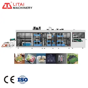 Fully Automatic Servo Motor Drive Cake Food Plastic Trays Making Machine Production Line