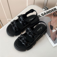Sandales d'été tendance pour femme, chaussures polyvalentes, sandales sexy à plateforme et bout ouvert pour femme