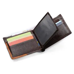ISO BSCI Luxus stilvolle Brieftasche RFID Brieftasche Lieferant Leder für Männer benutzer definierte Echt leder schlanke Herren Brieftasche Distributor