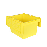 Koolstore Bac de rangement industriel en plastique Fourre-tout en plastique empilable avec couvercle attaché pour jouet