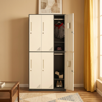 Armoire scolaire moderne en acier à 6 portes, casier de vestiaire métallique pour salle de sport, armoire de rangement durable pour appartement et atelier