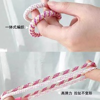 Élastiques à cheveux tressés couleur bonbon, très extensibles en latex, attaches pour queue de cheval sans tirage, bandeaux sans couture, accessoires pour cheveux, cadeau pour femme
