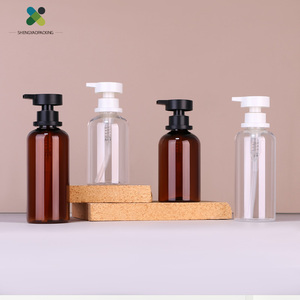 New Arrival Instock 180/<strong>200ml</strong> Amber clear Lotion <strong>Bottle</strong> with Rotate Pump for Shampoo Conditioner Cosmetic Plastic Packaging - Product Image 2