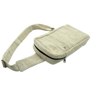 Bolso de pecho de tamaño personalizado unisex con cremallera ecológica, correa de hombro de cáñamo de arpillera hecha a mano, bohemio informal geométrico para invierno - Product Image 2