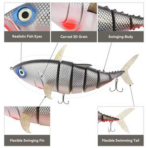 Señuelos de pesca de lubina Señuelos de lubina altamente realistas Swimbait multiarticulado cebo duro realista trucha perca cebo de pesca atunes señuelo - Product Image 3