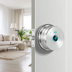 <span class=keywords><strong>Serrure</strong></span> de porte intelligente avec carte IC, code d'accès par empreinte digitale pour système de sécurité domestique intelligent, compatible avec Alexa Google Home WiFi Hub - Product Image 1