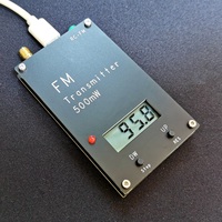 Pemancar FM 2000M 0.5W, tampilan LED Digital Stereo 88M-108MHz untuk Radio kampus DSP penerima stasiun siaran Radio