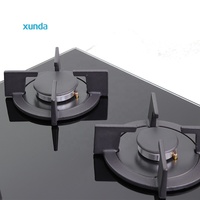 Table de cuisson à gaz encastrable Xunda 4 brûleurs en verre noir, cuisinière à gaz GPL avec boutons en métal, idéale pour la maison et l'hôtellerie - Vente chaude
