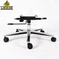 Base de chaise de bureau pivotante en métal chromé à 5 étoiles, pièces de rechange pour chaise de direction, de gaming ou de conférence, OEM