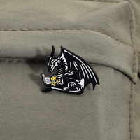 Badge épinglette en émail imitation dragon noir antique, prix usine européen, vente en gros, forme 3D personnalisée, OEM, en alliage de zinc, finition goutte d'huile