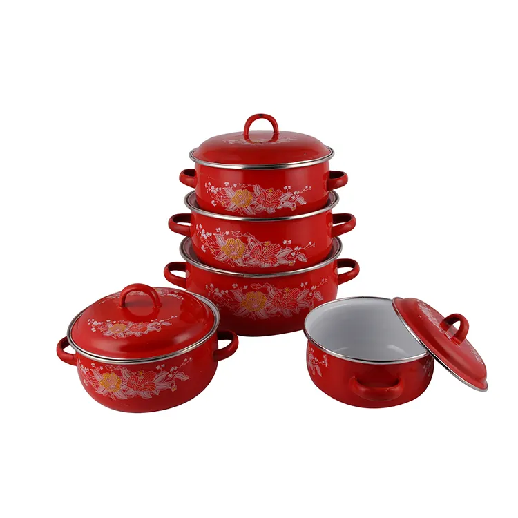 Low Price Casserole Pot Sets Custom Color Cookware Sets Home Enameled Casserole