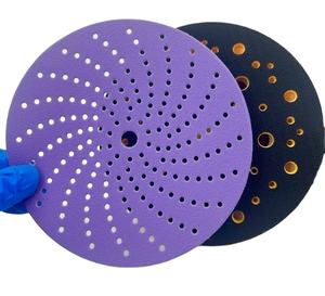 6 Inch Màu Tím 800 Grit Móc Và Vòng Lặp Vòng Sanding Đĩa Cho Kim Loại Ô Tô Gỗ Đánh Bóng Gốm Cát Giấy OEM - Product Image 1