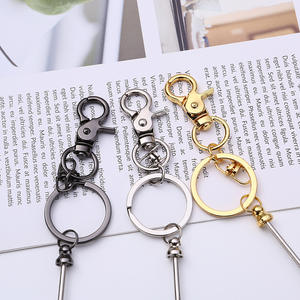 Llavero de cuentas DIY, colgante de accesorios de equipaje de color galvanizado, barra de cabeza de bala de cono de estilo remache, acceso de decoración colgante - Product Image 2