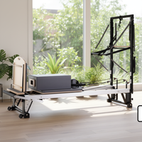 MJD-W47 Appareil de Pilates Reformer Commercial Semi-élevé et Réglable en Alliage d'Aluminium pour Studio de Pilates, Salle de Sport et Rééducation Corporelle