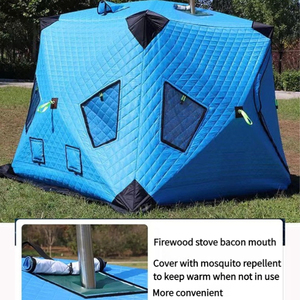 Automatische Winterzelte zum Angeln, Isoliertes Outdoor Sechseck-Faltzelt, Wärmehaltend, Kältebeständig und Winddicht für Camping - Product Image 4