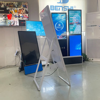 Écran d'affichage numérique LCD sur pied, afficheur portable Android, panneau de menu numérique, support d'affichage mural pour exposition