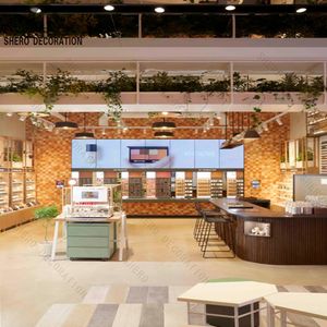 Meubles de magasin de cosmétiques haut de gamme entièrement finis, vitrine personnalisée pour compléments alimentaires, vitrine en bois pour cosmétiques - Product Image 2