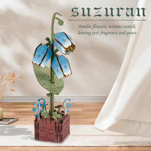 Rompecabezas de madera hecho a mano Diseño único Paquete de material de bricolaje Pequeño juguete educativo de Rosa artificial para - Product Image 4