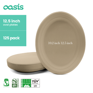 Oasi 12.5 pollici fabbrica biodegradabile di alta qualità bagassa tavola piatto ovale - Product Image 2