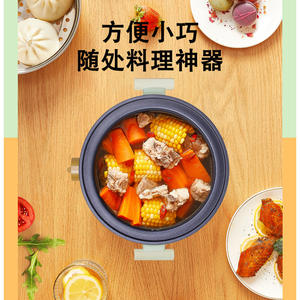 Sartén Eléctrica AUX de 5L, Antiadherente, Redonda, Control Mecánico, Multifuncional, para el Hogar - Product Image 3