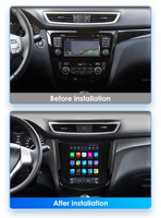 CARUPEZ Radio de Auto con Pantalla Táctil LCD IPS de 9.7 Pulgadas, Android Auto, Transmisor FM, GPS, CarPlay, Cámara de Reversa para Qashqai J11/X-Trail T32 2013-2017