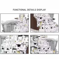 SJ1008 Nuevo Juego de Construcción Creativo Expert White City, Bloques de Construcción Modulares para Arquitectura Cinematográfica, Juguetes de Ensamblaje para Adultos