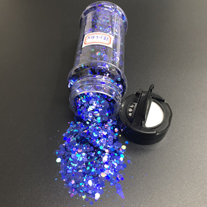 Best seller poliestere olografico 2oz Shaker sfuso Chunky Glitter totale 24 colori - Product Image 2