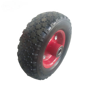 Highly Tear Resistant 220mm Small Rubber <strong>Wheels</strong> <strong>Trolley</strong> PU Foam <strong>Wheel</strong> <strong>for</strong> Material Handling Equipment Parts - Product Image 1