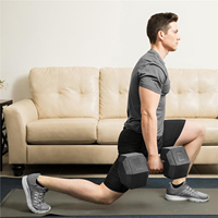 En stock en Espagne : Ensemble d'haltères hexagonales en caoutchouc antidérapant pour usage domestique, exercices pour les bras, CrossFit et Powerlifting