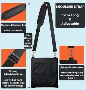 ถุงใส่สายสวนแบบปรับได้4000มล. ถุงระบายปัสสาวะที่ใส่ท่อระบายน้ำแบบท่อเคสกระเป๋าเพื่อความเป็นส่วนตัว - Product Image 5